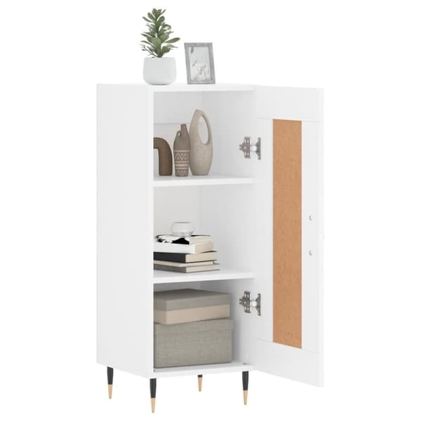 vidaXL Skjenk hvit 34,5x34x90 cm konstruert tre