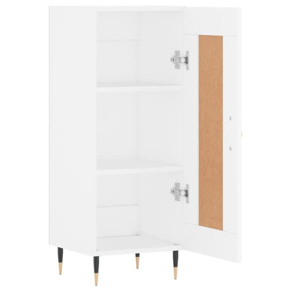 vidaXL Skjenk hvit 34,5x34x90 cm konstruert tre