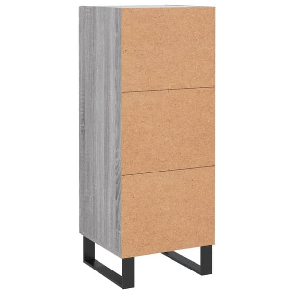 vidaXL Skjenk grå sonoma 34,5x34x90 cm konstruert tre