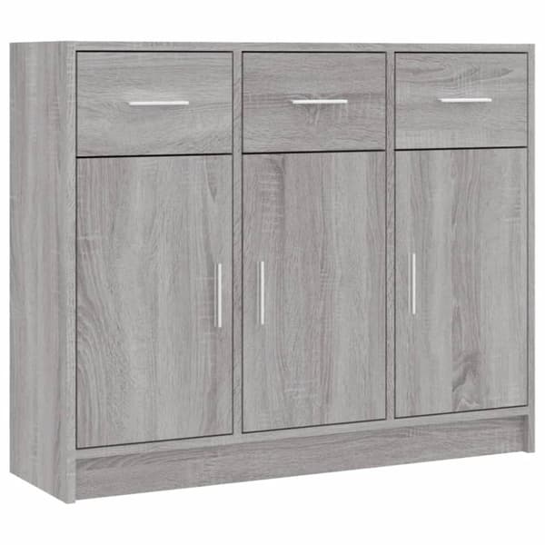 vidaXL Skjenk grå sonoma 91x28x75 cm konstruert tre