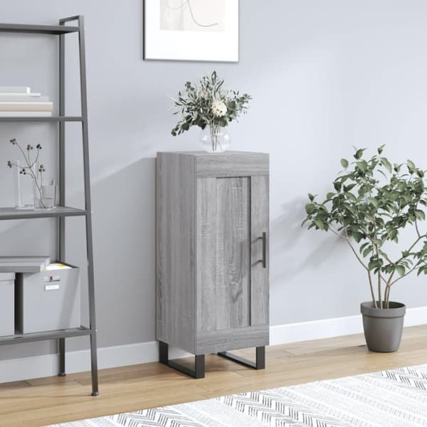 vidaXL skænk 34,5x34x90 cm konstrueret træ grå sonoma-eg