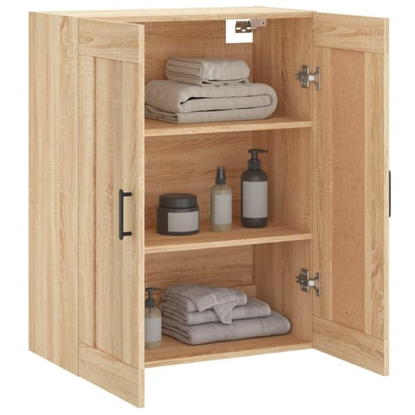 vidaXL Väggskåp sonoma-ek 69,5x34x90 cm konstruerat trä