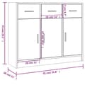 Miniatyrbild 9 av 11: vidaXL Skänk svart 91x28x75 cm konstruerat trä