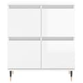 Miniatyrbilde 4 av 11: vidaXL Skjenk høyglans hvit 60x35x70 cm konstruert tre