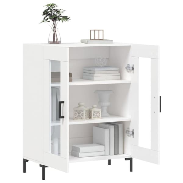 vidaXL Skjenk hvit 69,5x34x90 cm konstruert tre