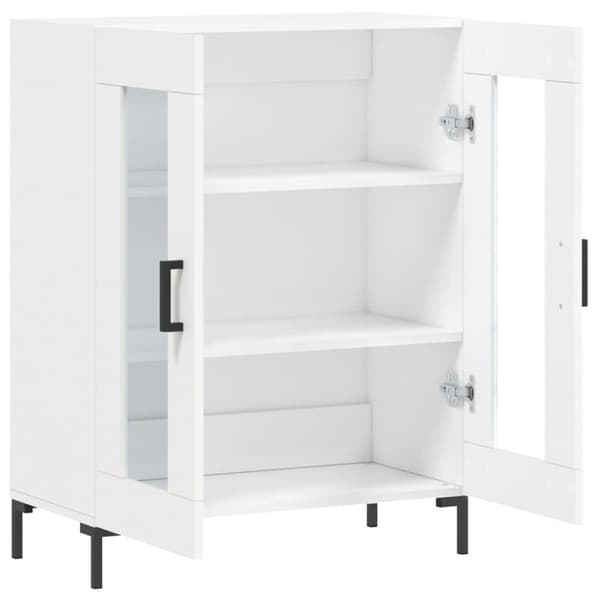 vidaXL Skjenk hvit 69,5x34x90 cm konstruert tre