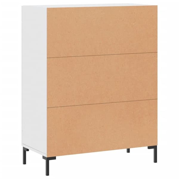 vidaXL Skjenk hvit 69,5x34x90 cm konstruert tre