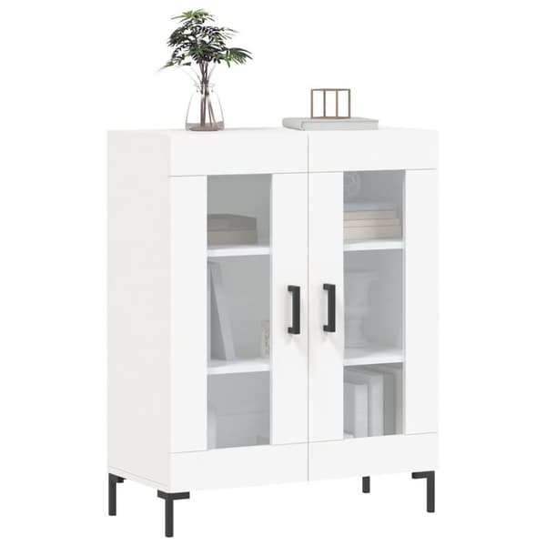 vidaXL Skjenk hvit 69,5x34x90 cm konstruert tre