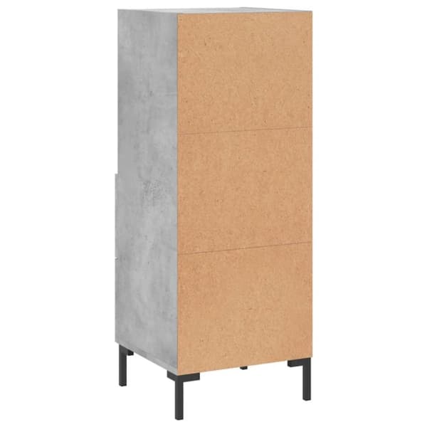 vidaXL Skåp betonggrå 34,5x34x90 cm konstruerat trä