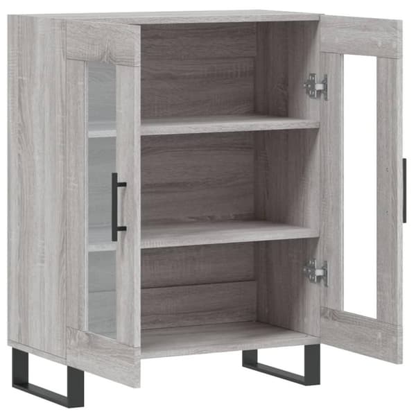 vidaXL Skjenk grå sonoma 69,5x34x90 cm konstruert tre