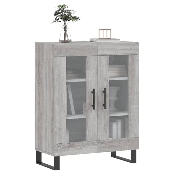 vidaXL Skjenk grå sonoma 69,5x34x90 cm konstruert tre