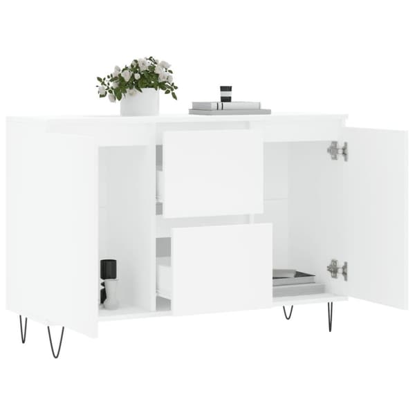 vidaXL Skänk vit 104x35x70 cm konstruerat trä