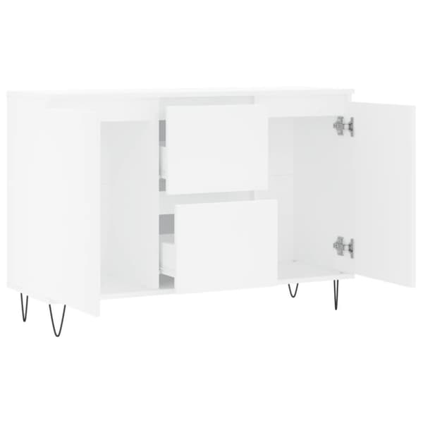 vidaXL Skänk vit 104x35x70 cm konstruerat trä