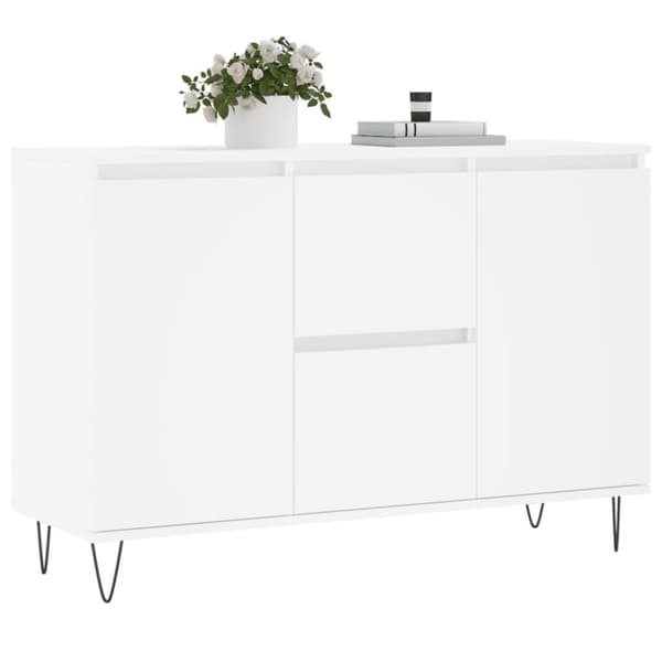 vidaXL Skänk vit 104x35x70 cm konstruerat trä