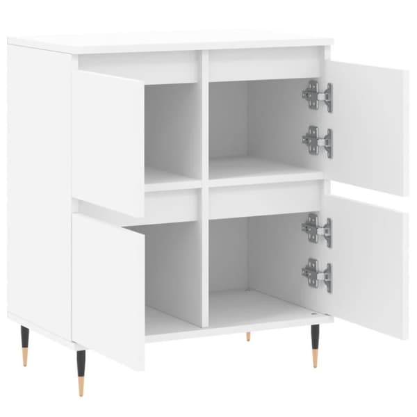 vidaXL Byrå vit 60x35x70 cm konstruerat trä