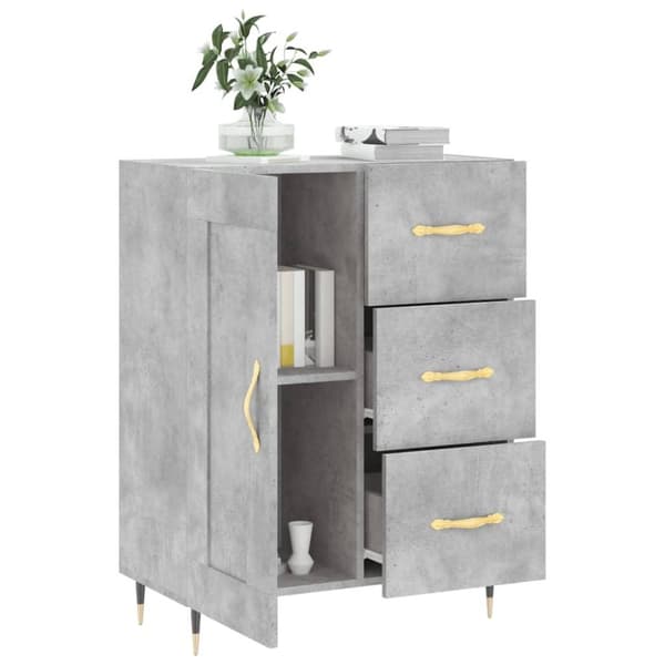 vidaXL Senkki betoninharmaa 69,5x34x90 cm tekninen puu