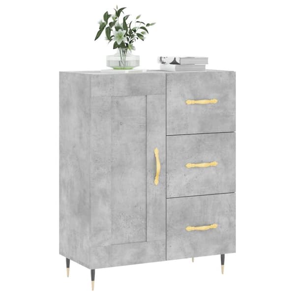 vidaXL Senkki betoninharmaa 69,5x34x90 cm tekninen puu