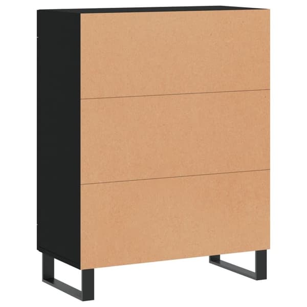 vidaXL Skåp svart 69,5x34x90 cm konstruerat trä