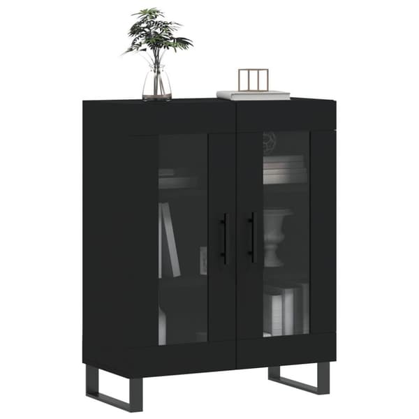vidaXL Skåp svart 69,5x34x90 cm konstruerat trä