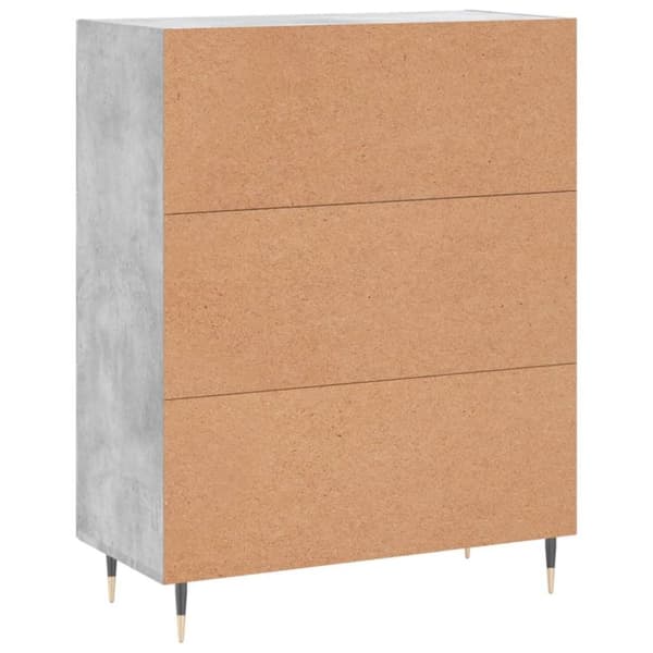 vidaXL Skjenk betonggrå 69,5x34x90 cm konstruert tre