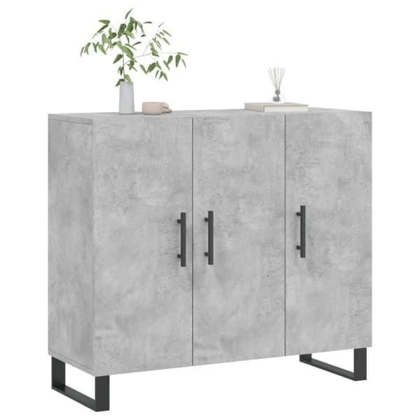 vidaXL Senkki betoninharmaa 90x34x80 cm tekninen puu