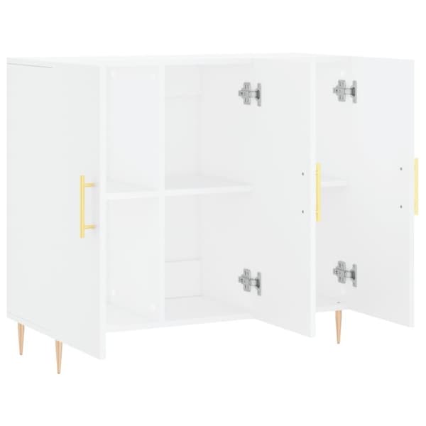 vidaXL Senkki valkoinen 90x34x80 cm tekninen puu