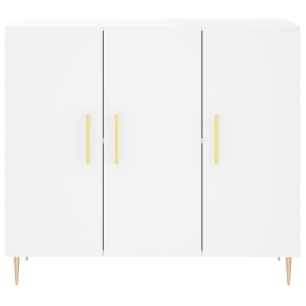 vidaXL Senkki valkoinen 90x34x80 cm tekninen puu