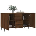 Miniatyrbilde 3 av 11: vidaXL Skjenk brun eik 100x36x60 cm konstruert tre