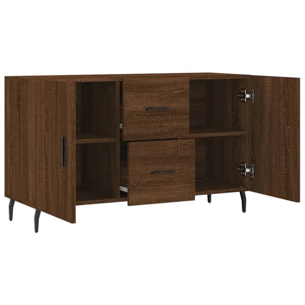 vidaXL Skjenk brun eik 100x36x60 cm konstruert tre