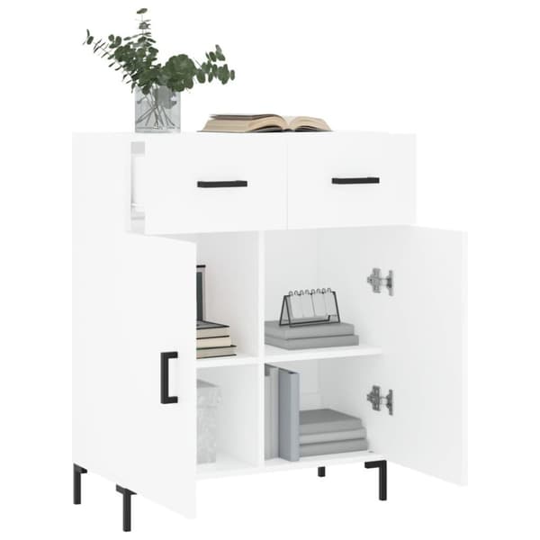 vidaXL skænk 69,5x34x90 cm konstrueret træ hvid
