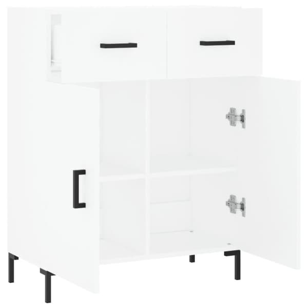 vidaXL skænk 69,5x34x90 cm konstrueret træ hvid