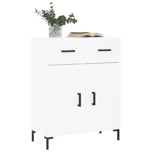 vidaXL skænk 69,5x34x90 cm konstrueret træ hvid