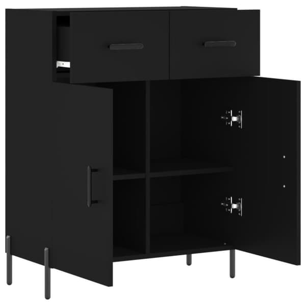 vidaXL Senkki musta 69,5x34x90 cm tekninen puu