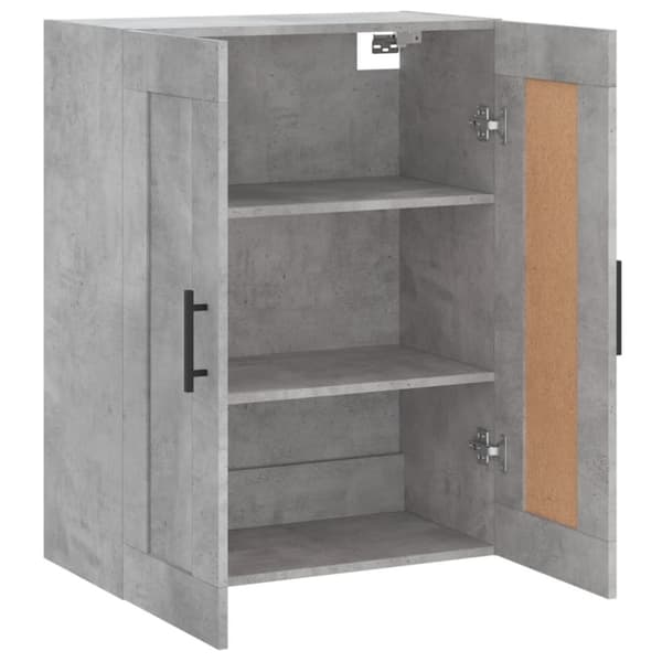 vidaXL Veggskap betonggrå 69,5x34x90 cm konstruert tre