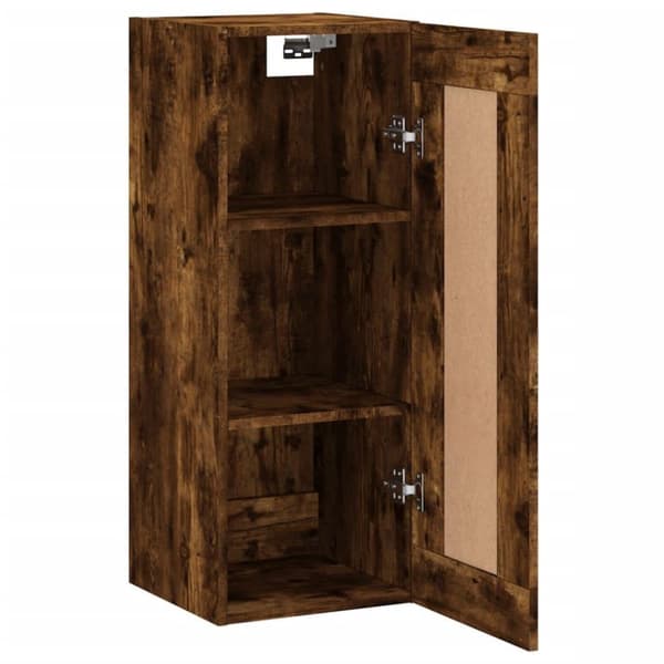 vidaXL Veggskap røkt eik 34,5x34x90 cm konstruert tre