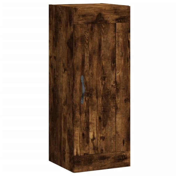 vidaXL Veggskap røkt eik 34,5x34x90 cm konstruert tre
