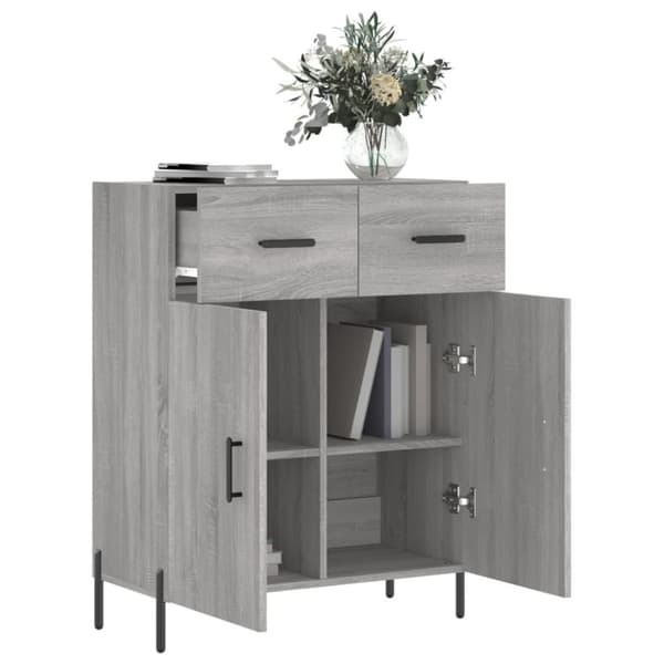 vidaXL Senkki harmaa Sonoma 69,5x34x90 cm tekninen puu