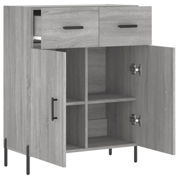 vidaXL Senkki harmaa Sonoma 69,5x34x90 cm tekninen puu