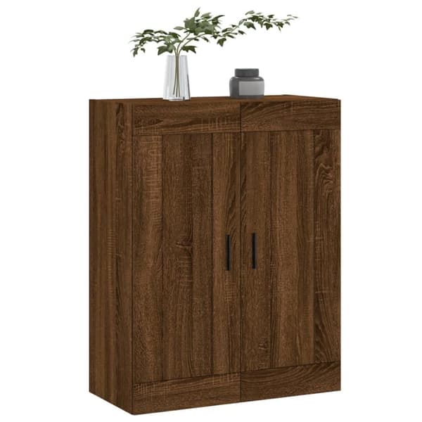 vidaXL Veggskap brun eik 69,5x34x90 cm konstruert tre