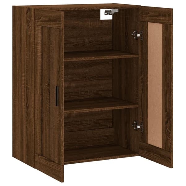 vidaXL Veggskap brun eik 69,5x34x90 cm konstruert tre