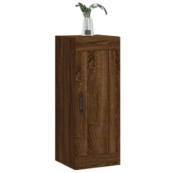 vidaXL vægskab 34,5x34x90 cm konstrueret træ brun egetræsfarve