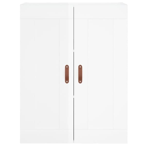 vidaXL vægskab 69,5x34x90 cm konstrueret træ hvid højglans