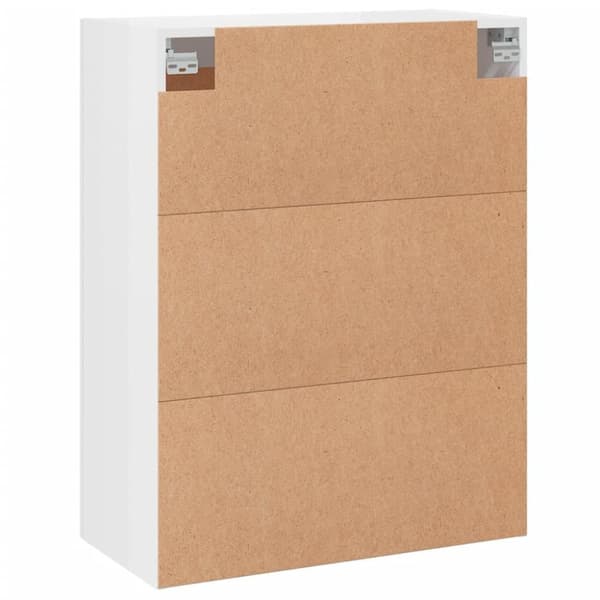 vidaXL vægskab 69,5x34x90 cm konstrueret træ hvid højglans