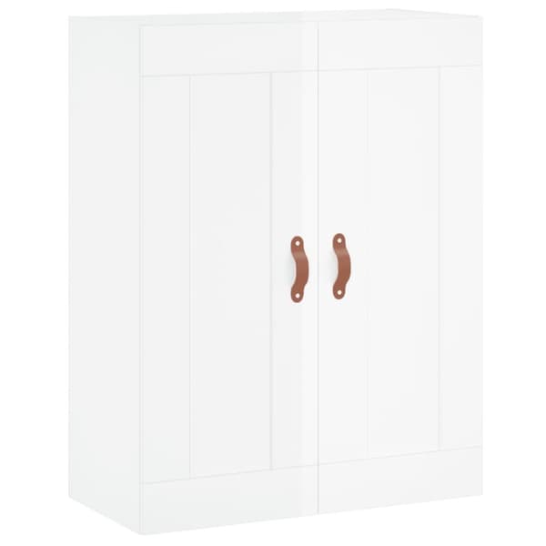 vidaXL vægskab 69,5x34x90 cm konstrueret træ hvid højglans