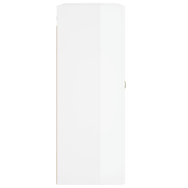 vidaXL Väggskåp vit högglans 69,5x34x90 cm konstruerat trä