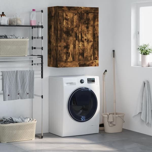 vidaXL vægskab 69,5x34x90 cm konstrueret træ røget sonoma-eg