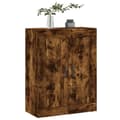 Miniatyrbilde 3 av 11: vidaXL Veggskap røkt eik 69,5x34x90 cm konstruert tre