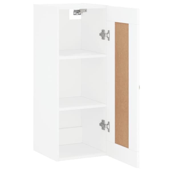 vidaXL vægskab 34,5x34x90 cm konstrueret træ hvid