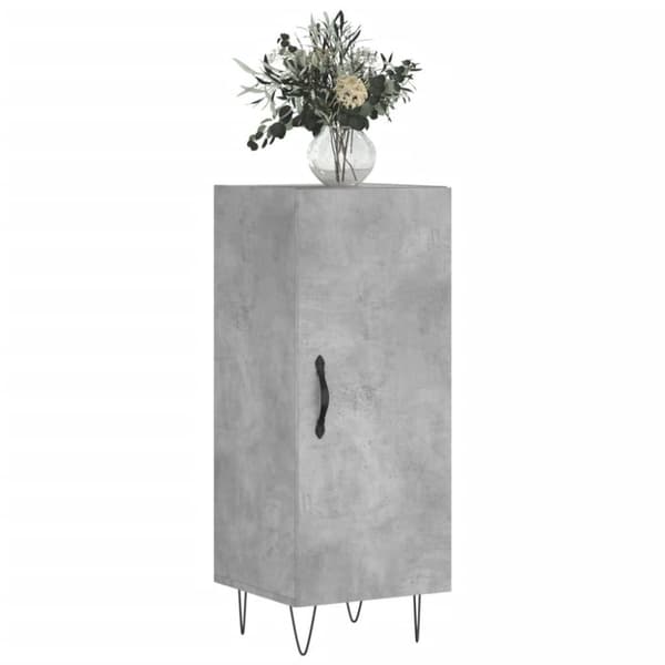 vidaXL Skjenk betonggrå 34,5x34x90 cm konstruert tre
