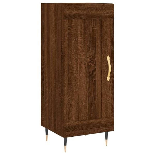 vidaXL skænk 34,5x34x90 cm konstrueret træ brun egetræsfarve